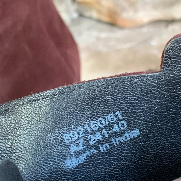 Boden Suede Ankle Boots Block Heel Back Zip Sz 40 Booties 3" India - Picture 5 of 13